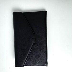 Sleek Black Travel Wallet with Minimalist Design